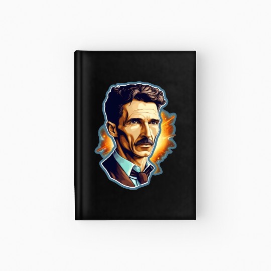 Nikola Tesla Physics Nerd Geek Natural Sciences Hardcover Journal