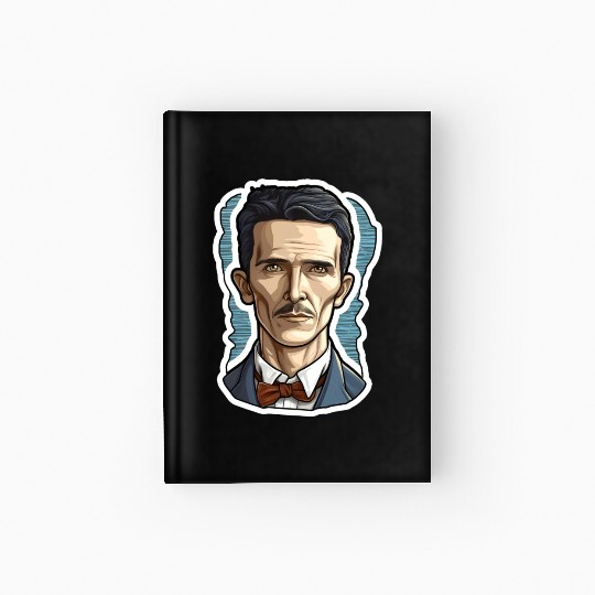 Nikola Tesla Physics Nerd Geek Hardcover Journal