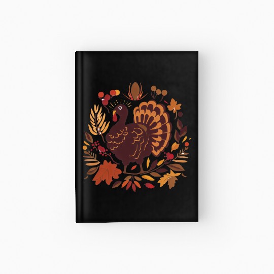 Turkeys, Harvest, and Gratitude Hardcover Journal