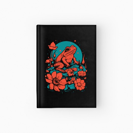 Goth Poison Frog Goblincore Fairycore Floral Frogs Hardcover Journal