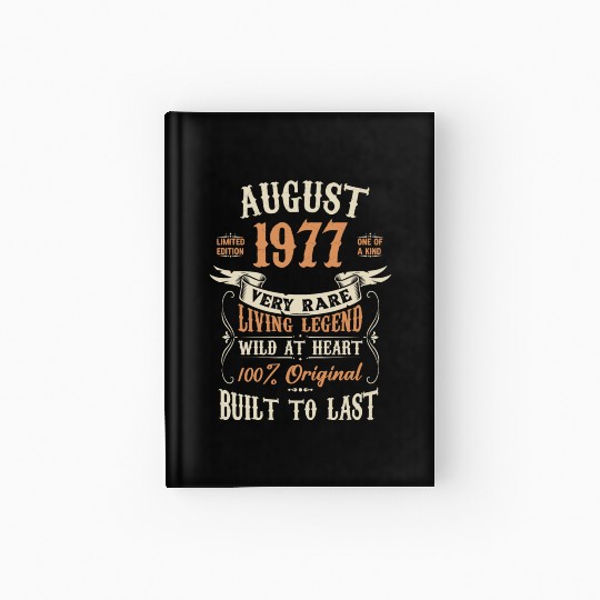 August 1977 Birthday Surprise Hardcover Journal