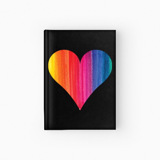 Rainbow Heart Lgbtq Gay Gay Hardcover Journal