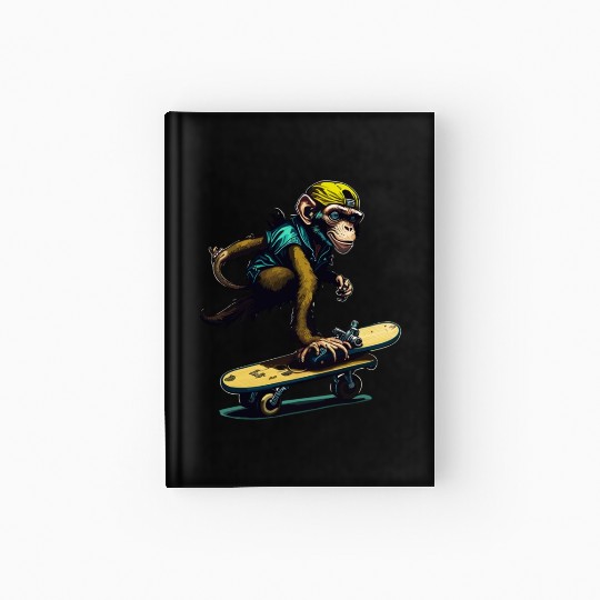 Monkey on a Skateboard Hardcover Journal
