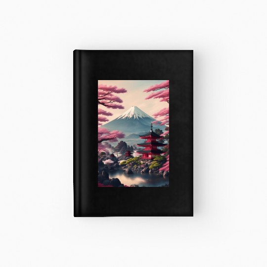 Asia Landscape Serene Mount Fuji Hardcover Journal