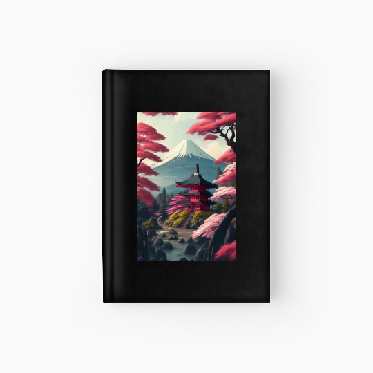 Asia Landscape Serene Mount Fuji Hardcover Journal