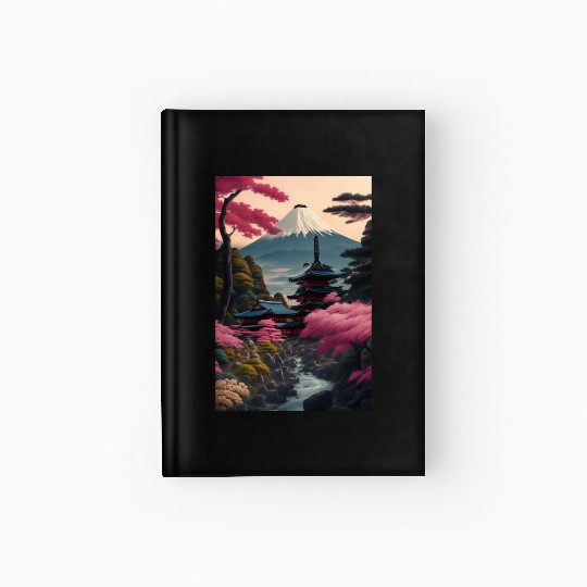 Asia Landscape Serene Mount Fuji Hardcover Journal