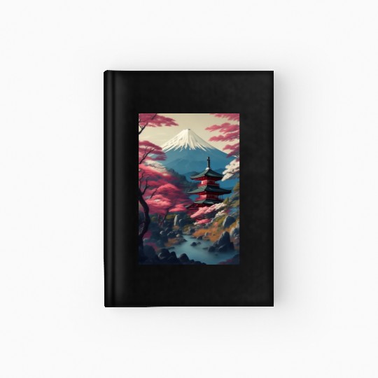Asia Landscape Serene Mount Fuji Hardcover Journal