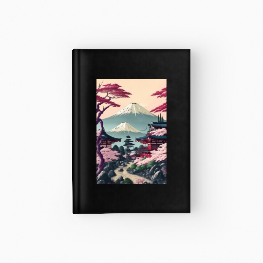 Asia Landscape Serene Mount Fuji Hardcover Journal