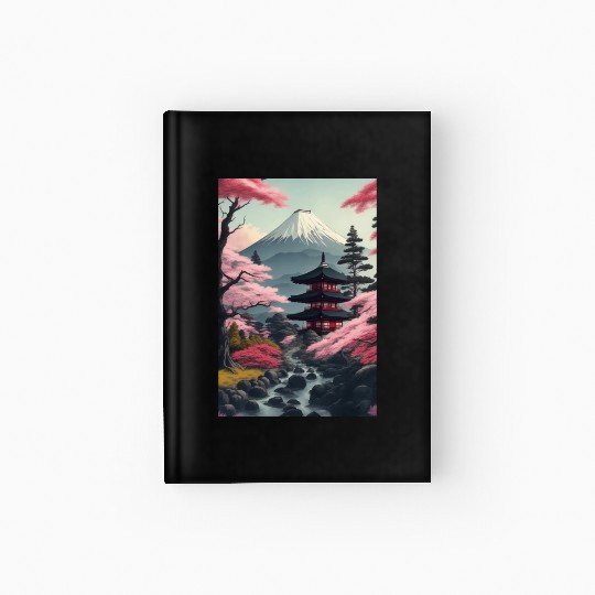 Asia Landscape Serene Mount Fuji Hardcover Journal