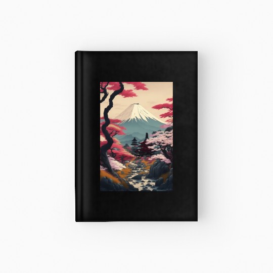 Asia Landscape Serene Mount Fuji Hardcover Journal