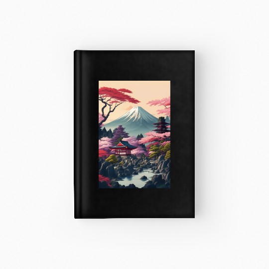 Asia Landscape Serene Mount Fuji Hardcover Journal