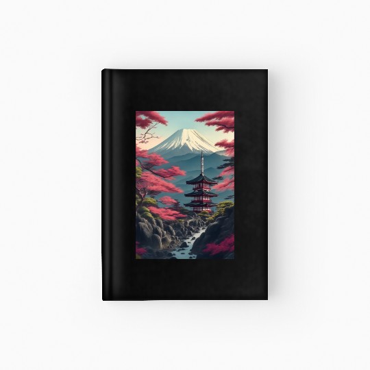 Asia Landscape Serene Mount Fuji Hardcover Journal