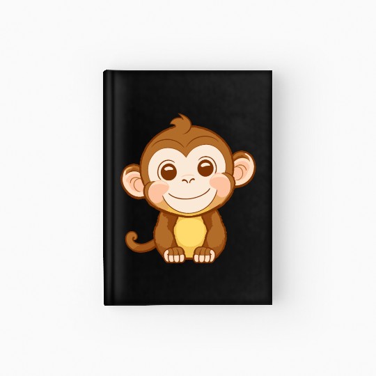 Playful Baby ape Hardcover Journal