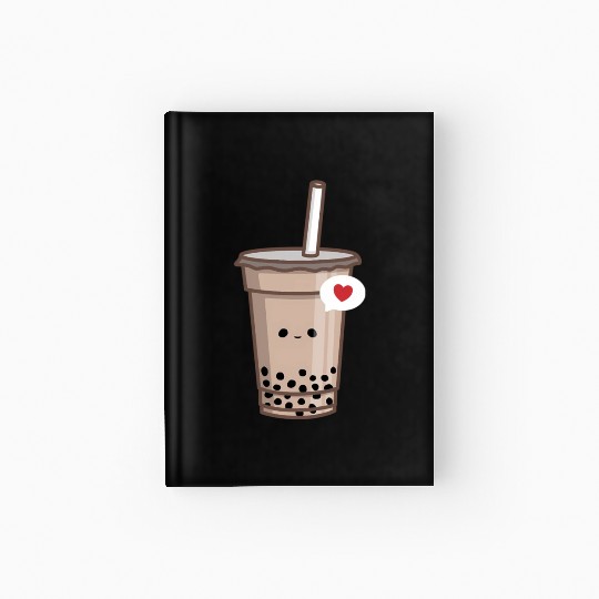 Kawaii Bubble Tea Love Boba Tea Hardcover Journal