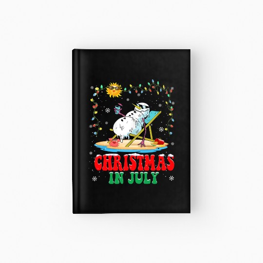 christmas in July snowball Xmas Summer Hardcover Journal