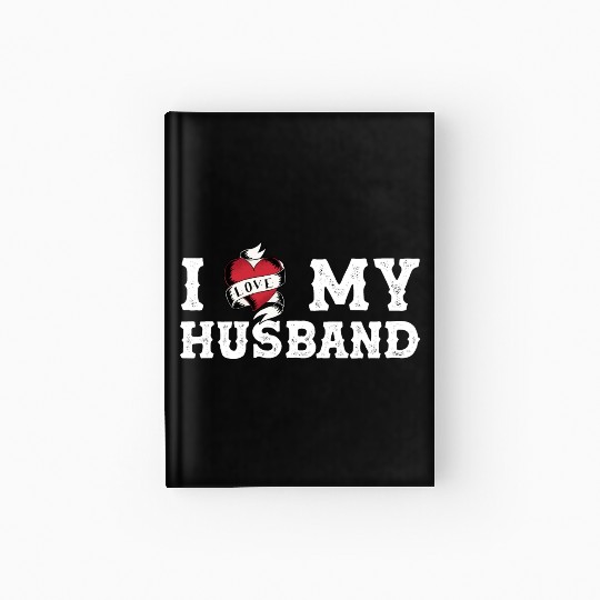 Vintage I Love My Husband - I Heart My Husband Hardcover Journal