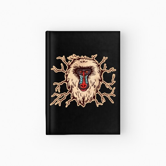 Baboon Monkey Face Hardcover Journal