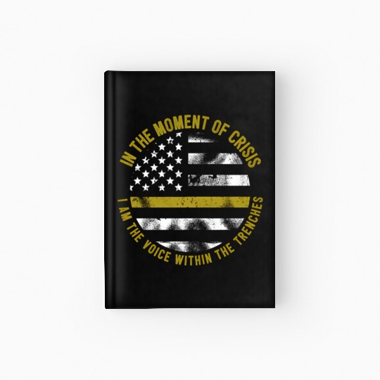Police And Fire Dispatcher Thin Gold Line Hardcover Journal