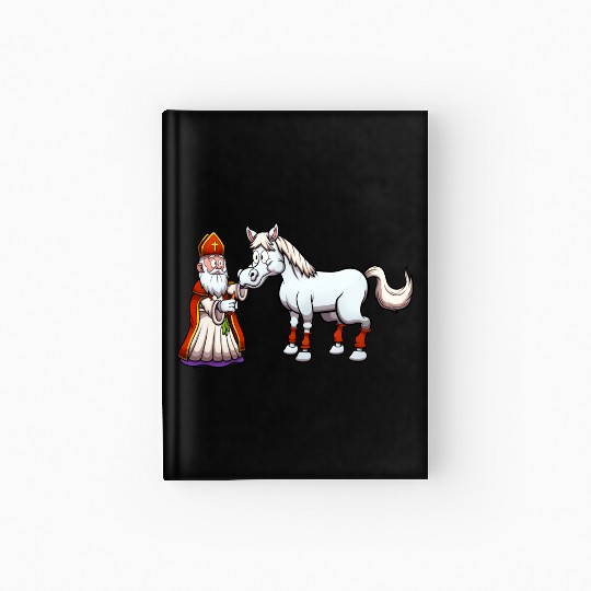 Saint Nicholas Feeding His Horse Hardcover Journal