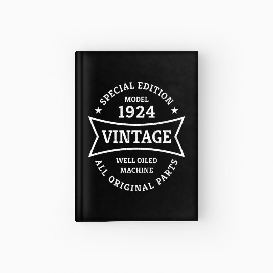 Born 1924 Vintage 100 Year Old 100th Birthday Gift Hardcover Journal