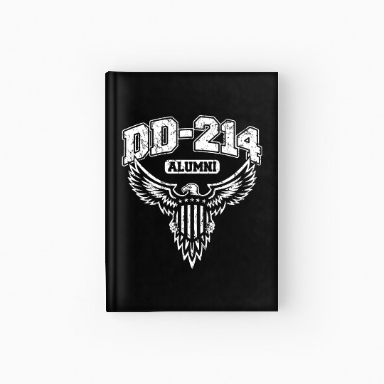 Dd 214 Alumni Military Veteran With Usa Eagle Hardcover Journal