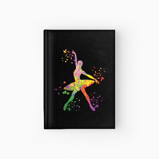 Ballet Dancer Colorsplash Ballerina Hardcover Journal