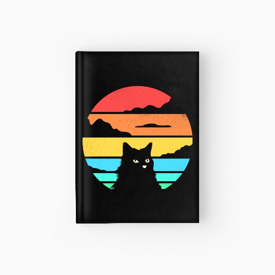 Retro Cat Hardcover Journal