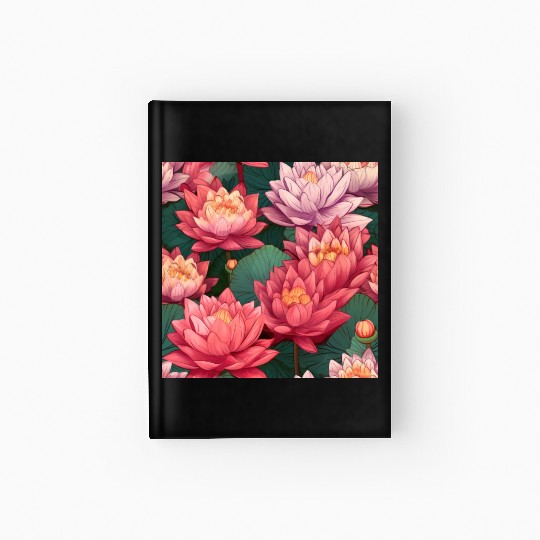 Serenity Blooms: Timeless Lotus Pattern Hardcover Journal