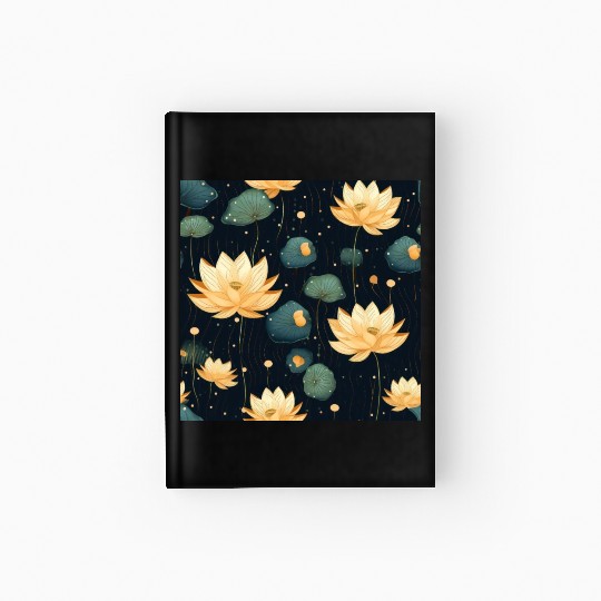 Serenity Blooms: Timeless Lotus Pattern Hardcover Journal