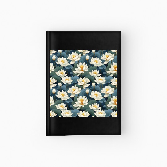 Serenity Blooms: Timeless Lotus Pattern Hardcover Journal