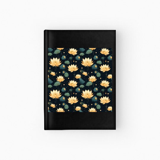 Serenity Blooms: Timeless Lotus Pattern Hardcover Journal