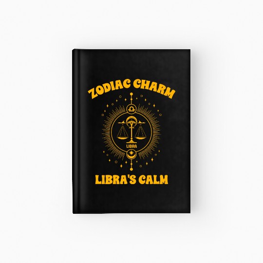 Libra Sign Design Hardcover Journal