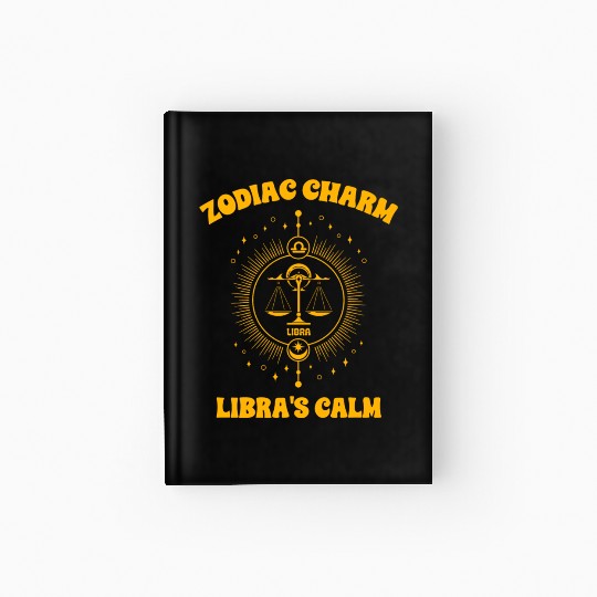 Libra Sign Design Hardcover Journal
