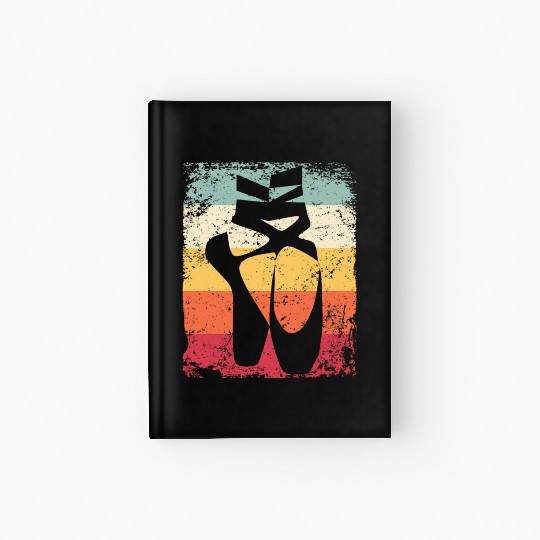 Ballet Shoes Vintage Woman Ballerina Hardcover Journal