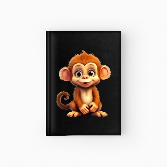 Cute Monkey for Kids for a Kid Hardcover Journal