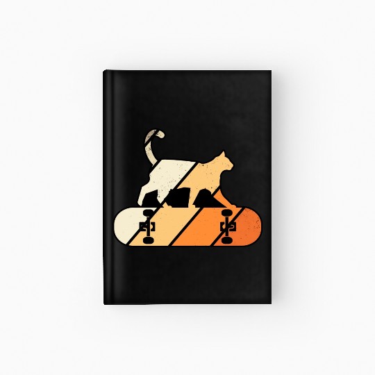 Cat Skatebaorder Trick Primo Hardcover Journal