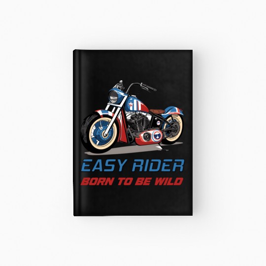 Easy Rider Motorcycle Chopper Stars and Stripes Hardcover Journal