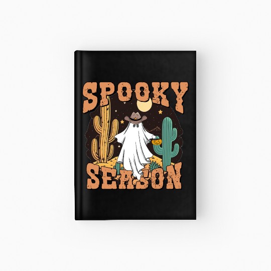 Spooky Season Western Ghost Halloween Hardcover Journal