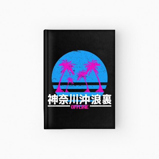 Vaporwave Aesthetic Vintage Used 80s 80th Retro Hardcover Journal