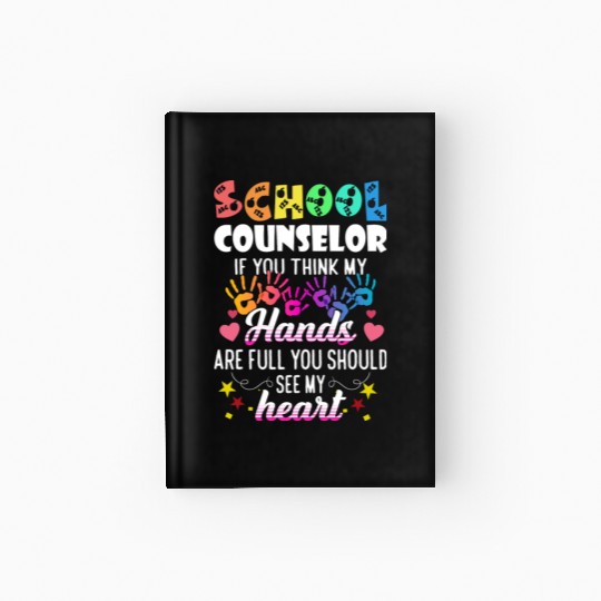 School Counselor Heart Teacher Appreciation Hardcover Journal