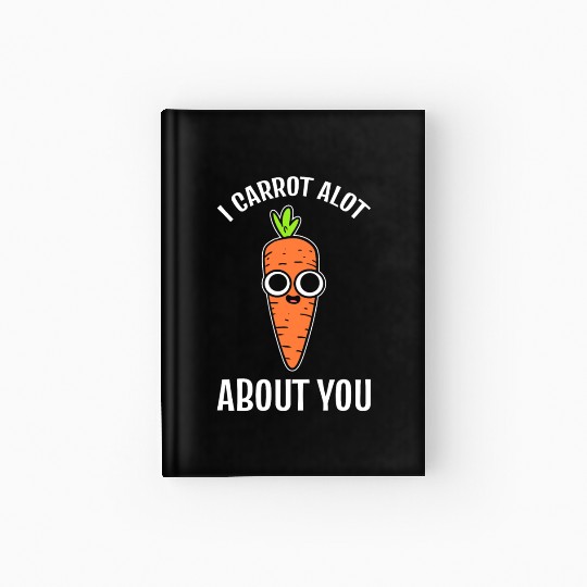 Carrot Pun Vegetable Farmer Hardcover Journal