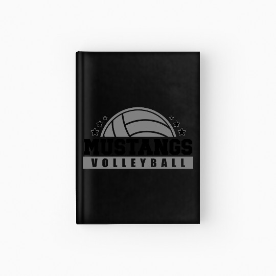 Mustangs Volleyball Coach Sports Team Spirit Wear Hardcover Journal