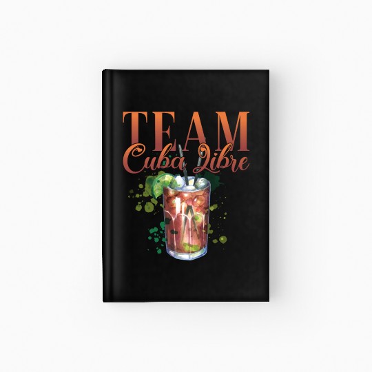 Team Cuba Libre Cocktail Bartender Hardcover Journal