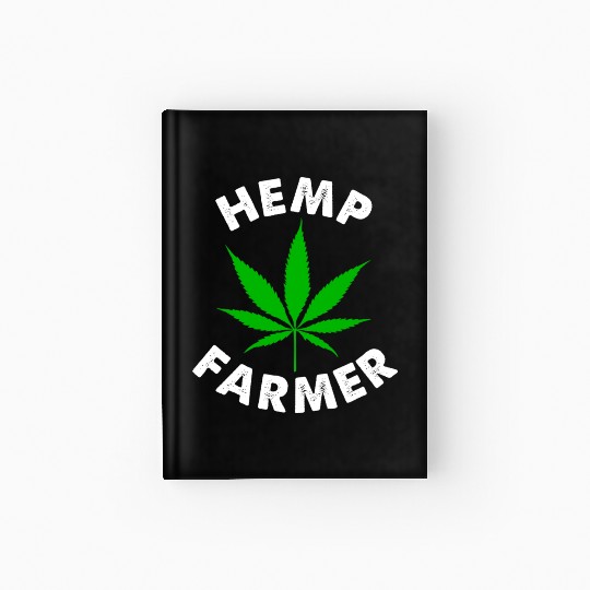 Hemp Farmer Green Leaf Hardcover Journal