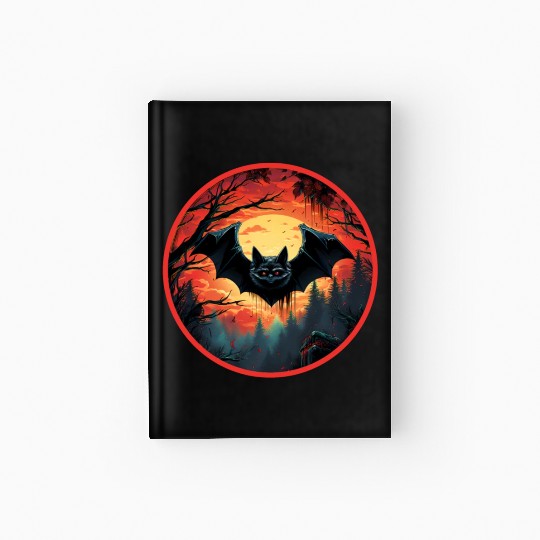 Bats Bat Fruit Bats Halloween Hardcover Journal