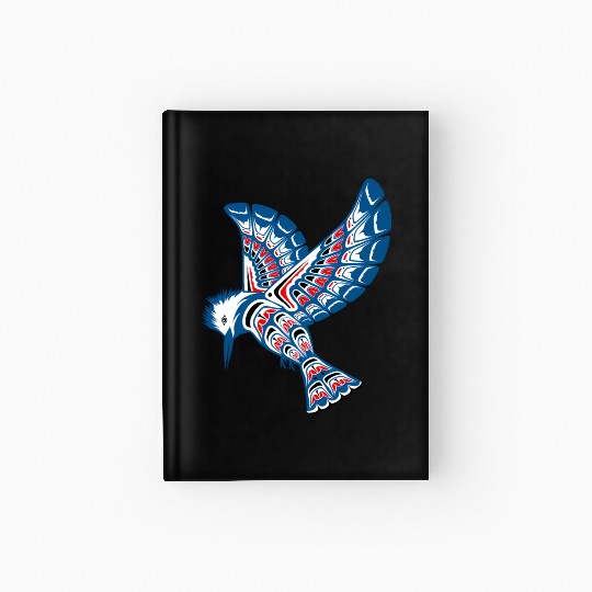 Native American Style Kingfisher Pacific Northwest Hardcover Journal