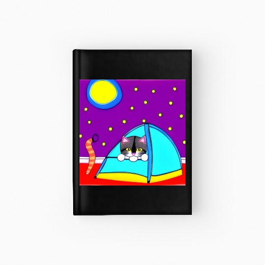 Cat Camping In Nature Hardcover Journal
