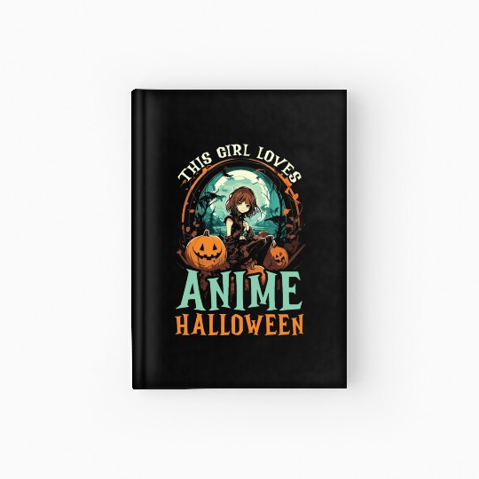 Anime Halloween Kawaii Trick Or Treat Spooky Manga Hardcover Journal