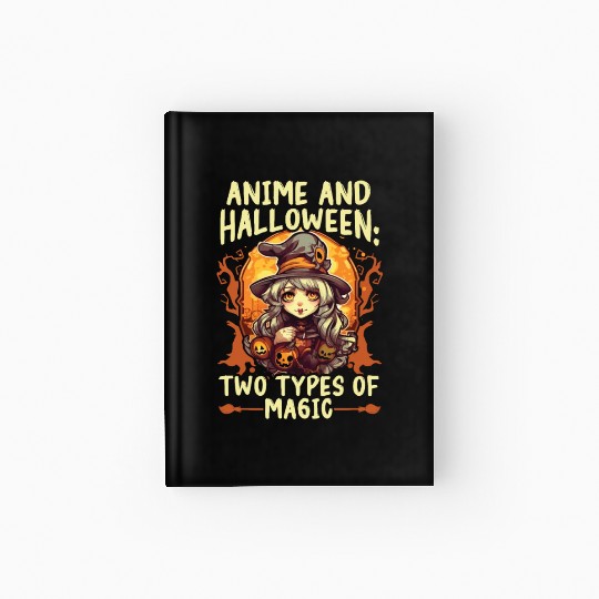Anime Halloween Kawaii Trick Or Treat Spooky Manga Hardcover Journal