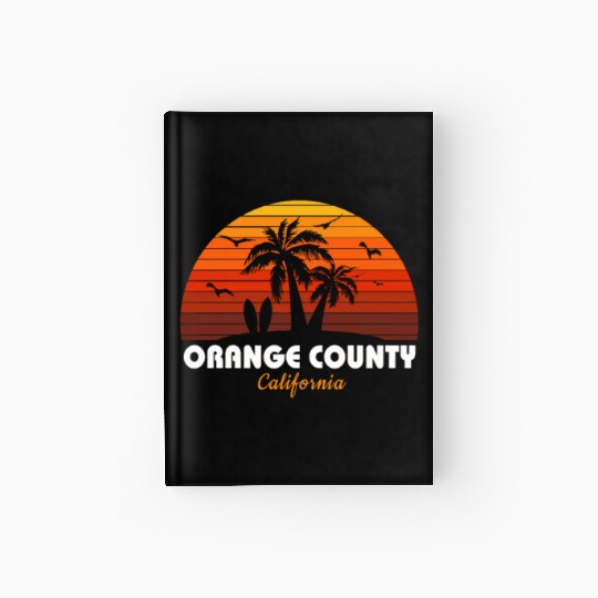 Retro Orange County California Sunset Cool Hardcover Journal